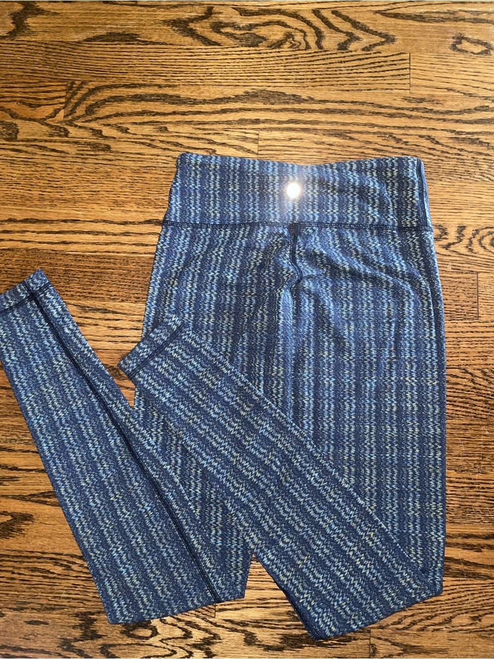 lululemon athletica Blue Striped Leggings